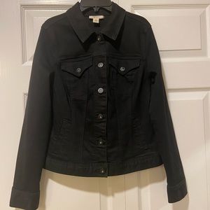 Black denim jacket